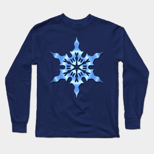 Blue Snowflake Long Sleeve T-Shirt